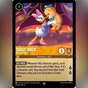 Lorcana Daisy Duck Donald’s Date Character Card Non Foil